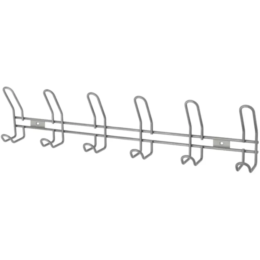 Kapstok 6 haken William grijs zamak 603 mm