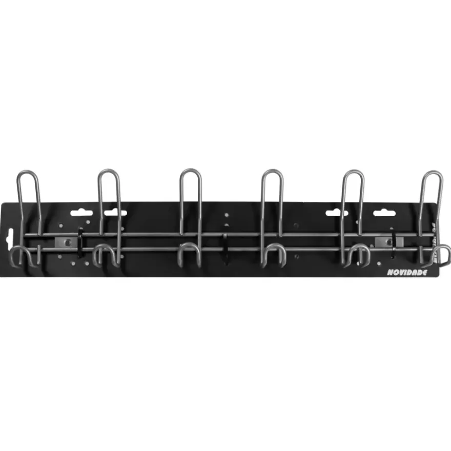 Kapstok 6 haken William grijs zamak 603 mm