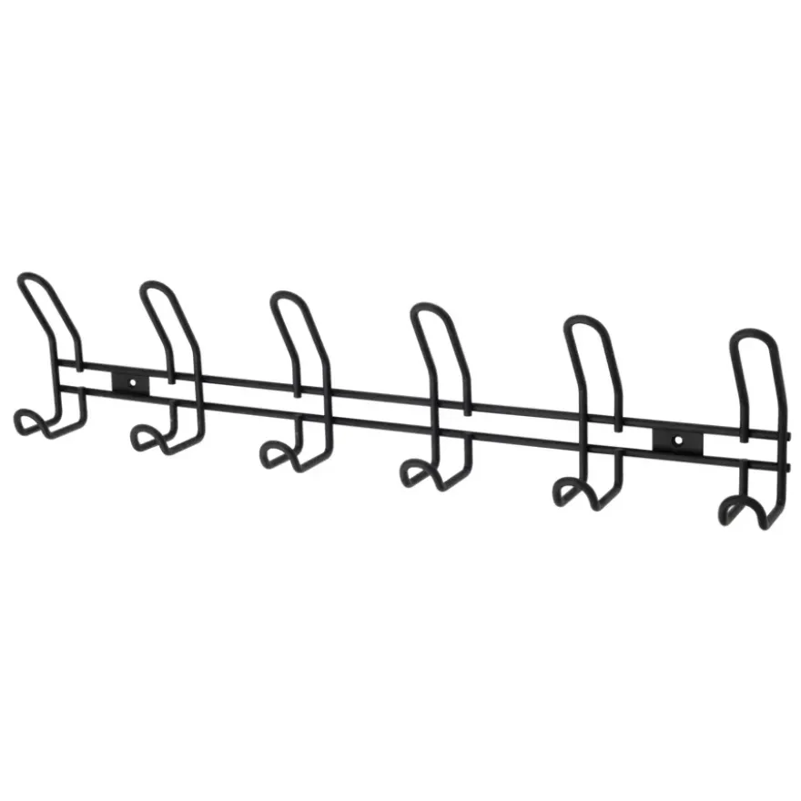 Kapstok 6 haken William zwart zamak 603 mm