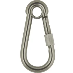 Karabijnhaak dicht oog met schroefborging 8x80mm