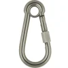 Karabijnhaak dicht oog met schroefborging 10x100mm