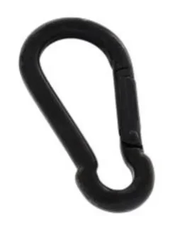 Karabijnhaak 4x40mm RVS Zwart