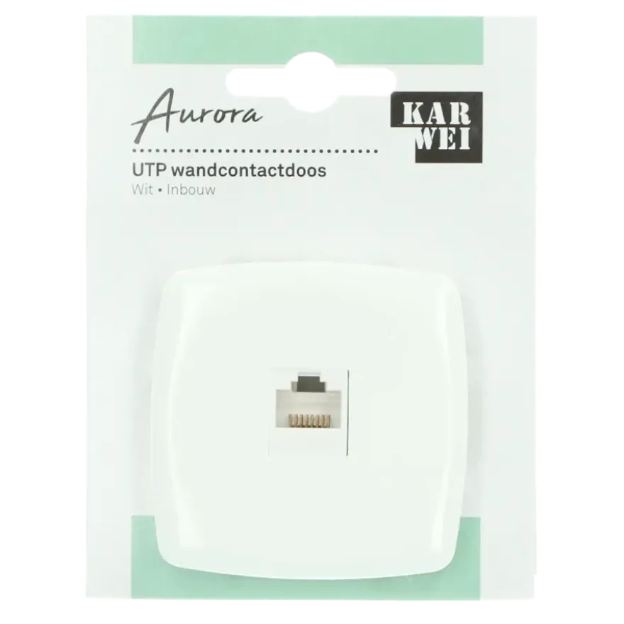 KARWEI Aurora UTP Wandcontactdoos CAT5 wit