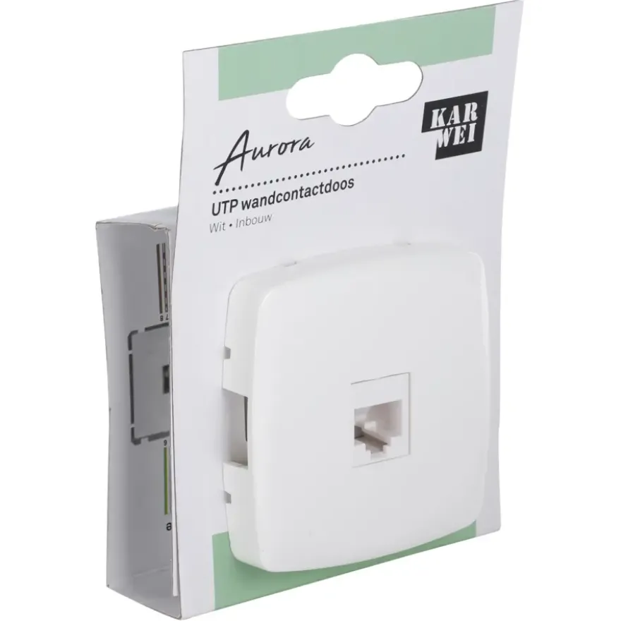 KARWEI Aurora UTP Wandcontactdoos CAT5 wit