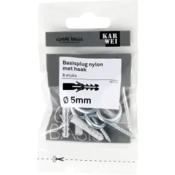 KARWEI Basisplug 5x25mm + haak 4x50mm 8ST