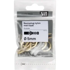 KARWEI Basisplug 5x25mm + haak 4x50mm 8ST