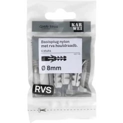 KARWEI Basisplug 8x40mm + hdb 6x40mm RVS 4ST