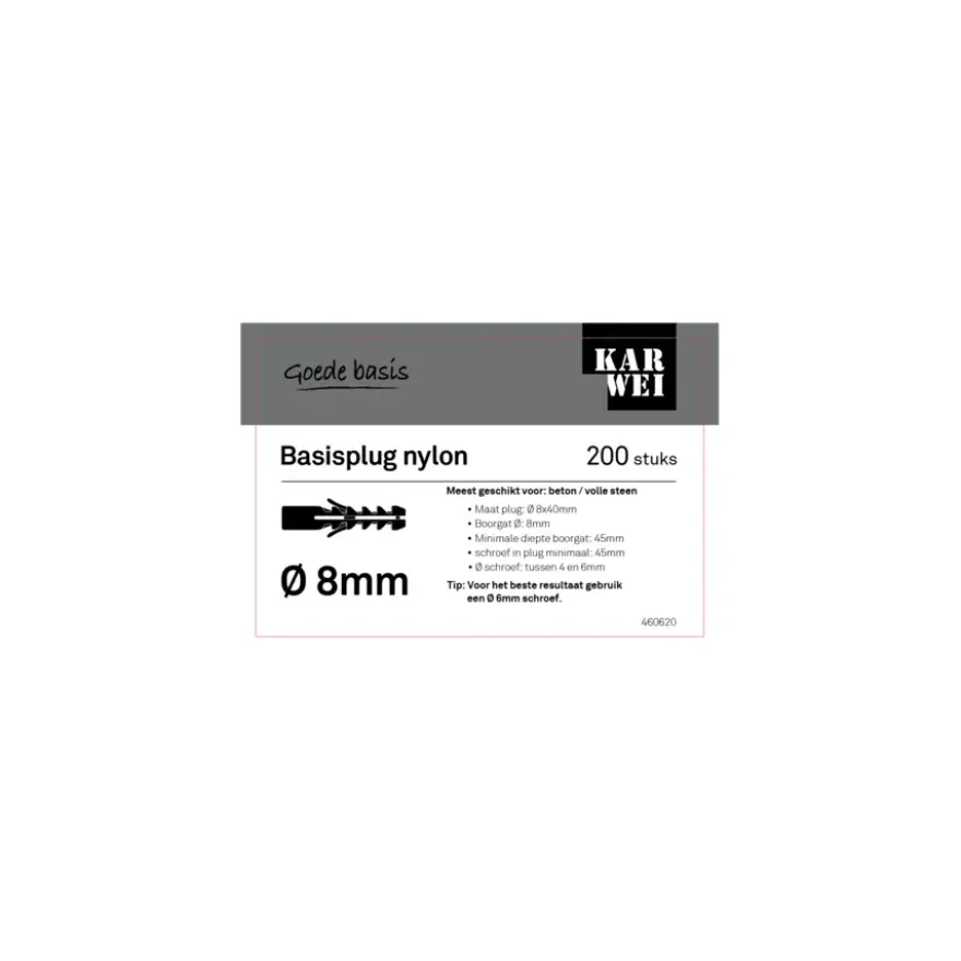 KARWEI Basisplug 8x40mm 200ST