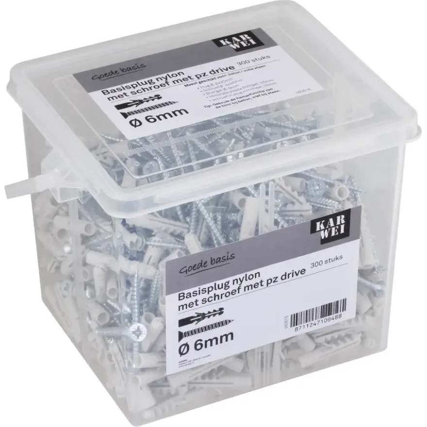 KARWEI Basisplug 6x30mm + uni 4x45mm 300ST