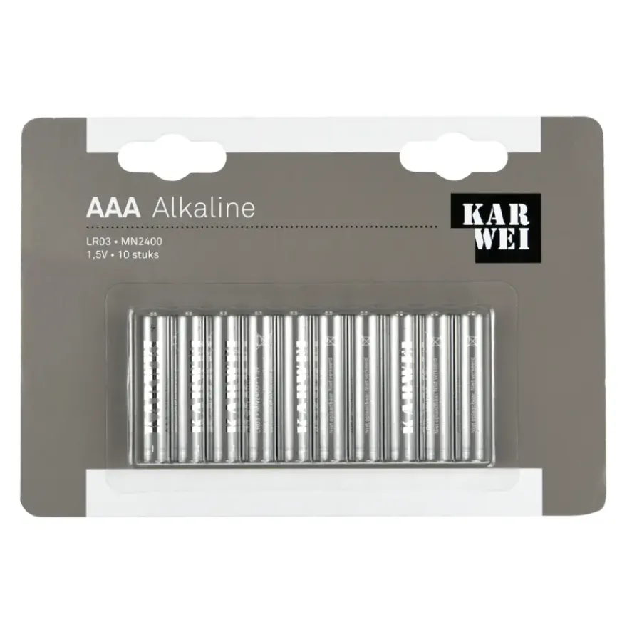 KARWEI Batterij Alkaline AAA 10 stuks