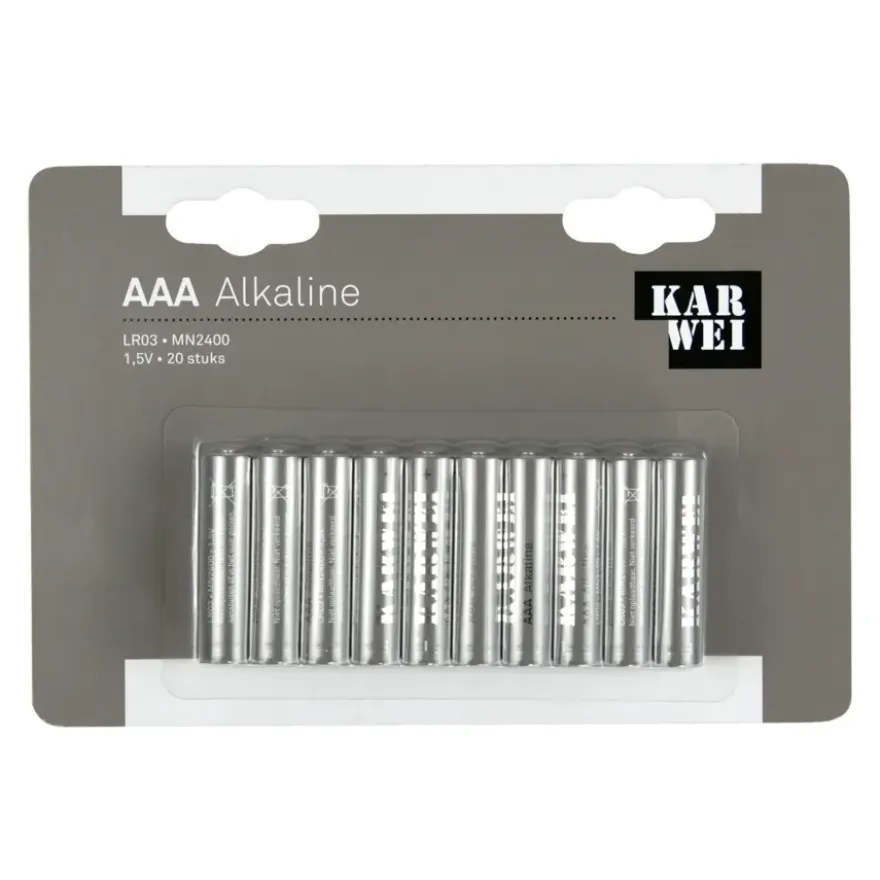 KARWEI Batterij Alkaline AAA 20 stuks