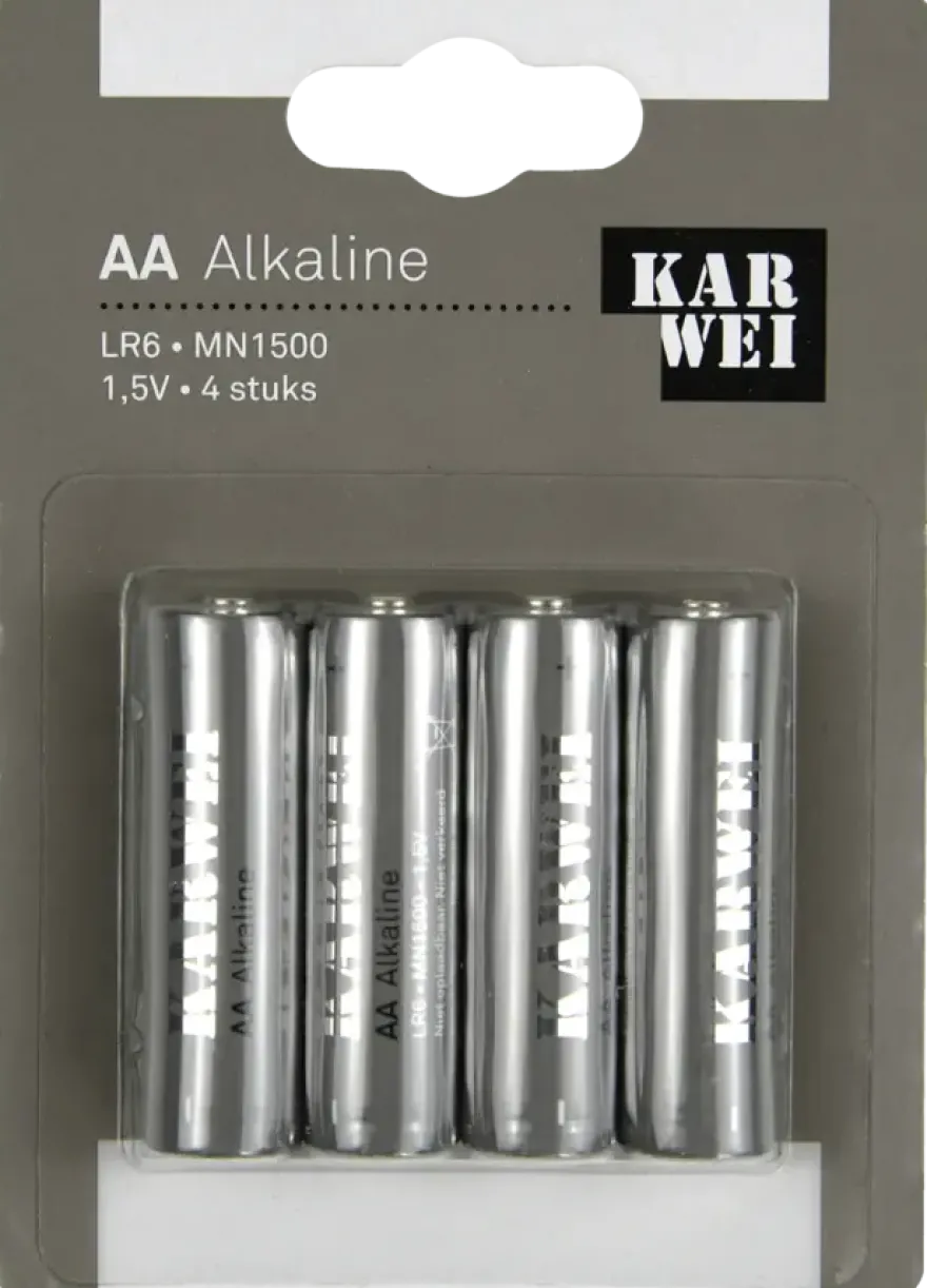 KARWEI Batterij Alkaline AA 4 stuks