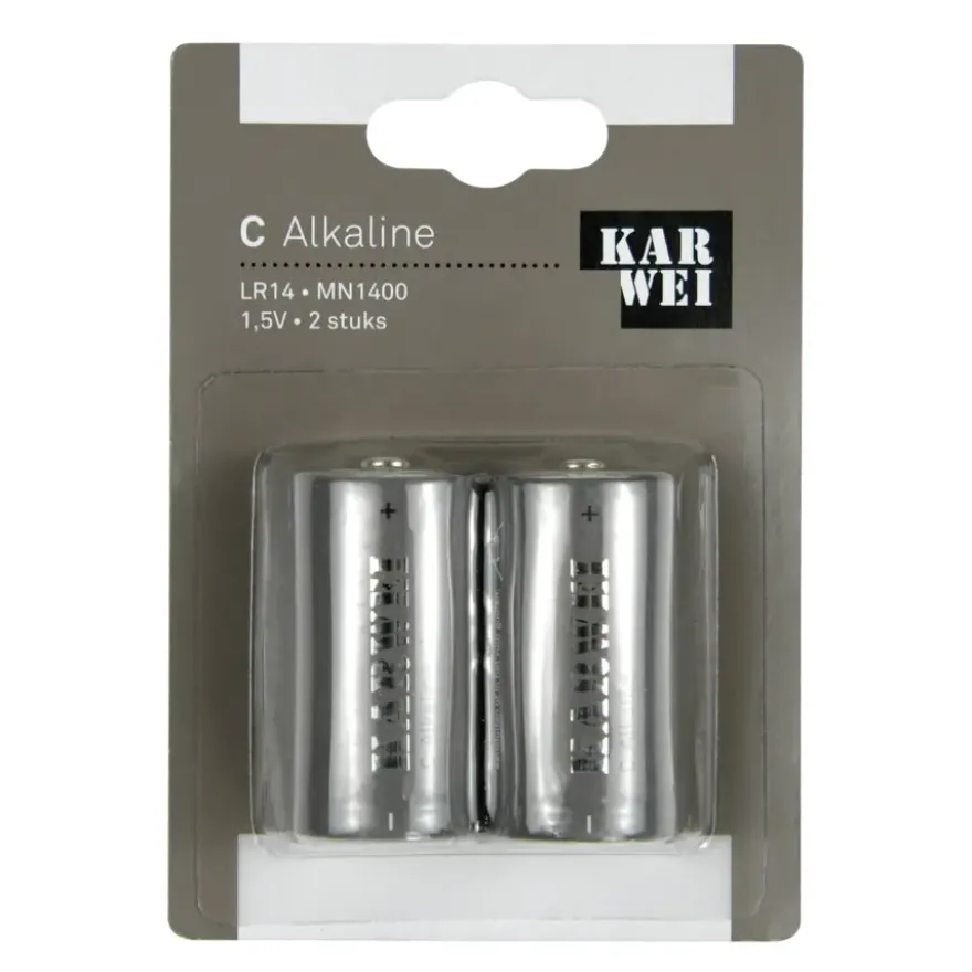 KARWEI Batterij Alkaline C 2 stuks
