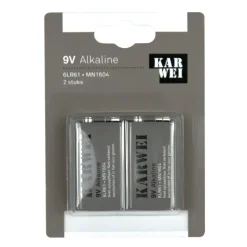 KARWEI Batterij Alkaline 9V 2 stuks