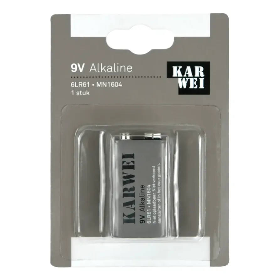 KARWEI Batterij Alkaline 9V 1 stuk
