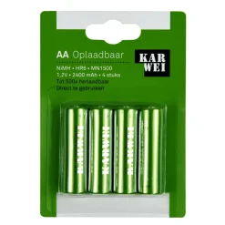 KARWEI Batterij Oplaadbaar AA 4 stuks