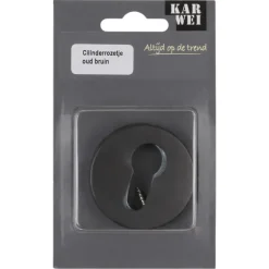 KARWEI cilinder rozet rond messing antiek