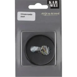KARWEI cilinder rozet rond zwart (aluminium)
