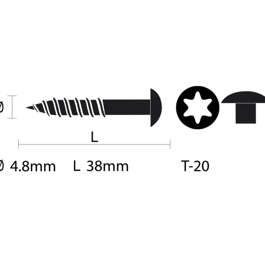 KARWEI compactplaatschroef RVS wit 4,8x38 mm (50 stuks)