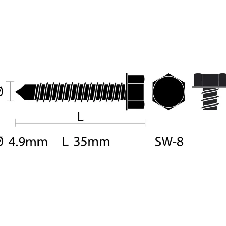 KARWEI damwandschroef 4,9x35 mm (10 stuks)