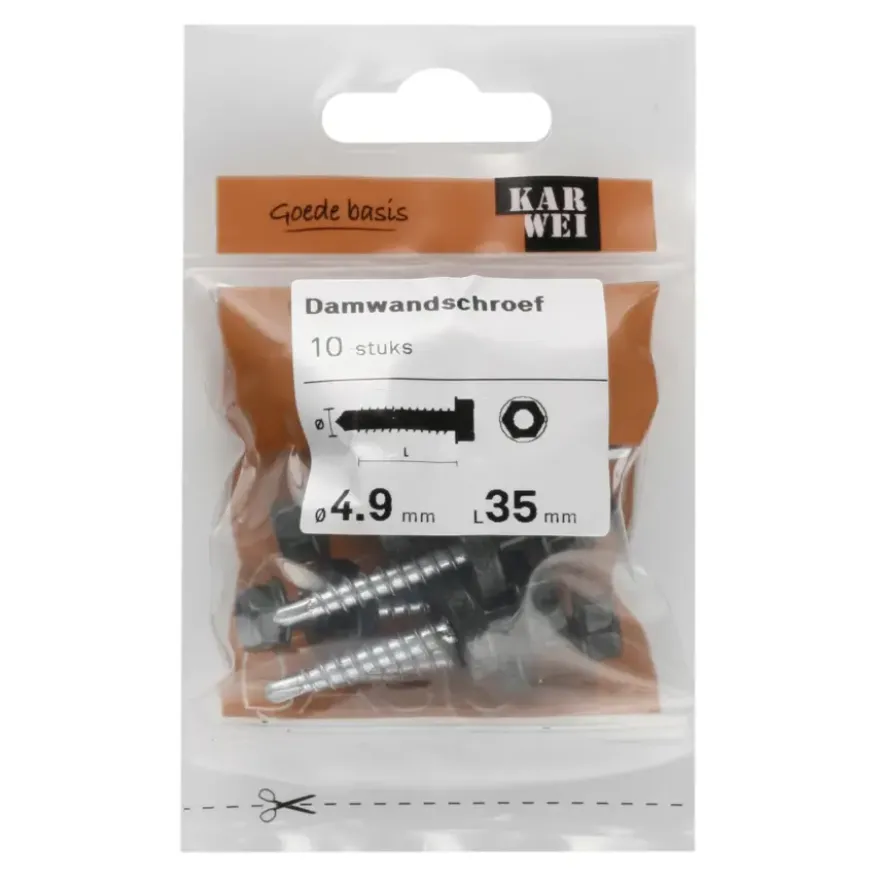 KARWEI damwandschroef 4,9x35 mm (10 stuks)