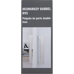 Karwei deurgreep dubbel Eddy RVS