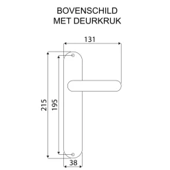Karwei deurkruk set Antonio ovaal blind schild aluminium