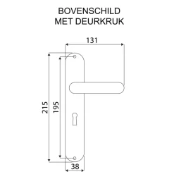 Karwei deurkruk set Antonio ovaal schild sleutelgat 56 mm aluminium