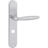 Karwei deurkruk set Antonio ovaal schild vrij-bezet sluiting 63/8 mm aluminium