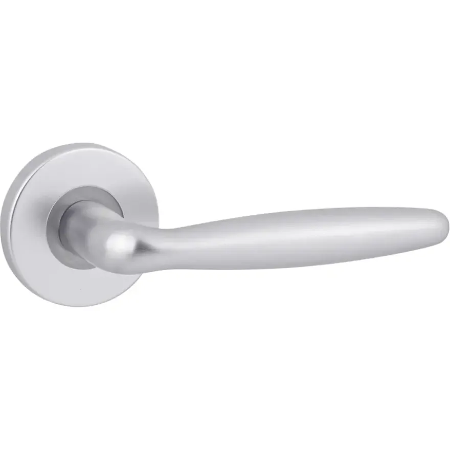 Karwei deurkruk set Antonio rond rozet aluminium