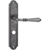Karwei deurkruk set Bento ovaal schild vrij-bezet sluiting 63/8 mm tin look messing