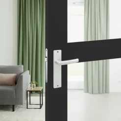 Karwei deurkruk set Blok recht blind schild aluminium