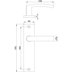 Karwei deurkruk set Blok recht blind schild aluminium