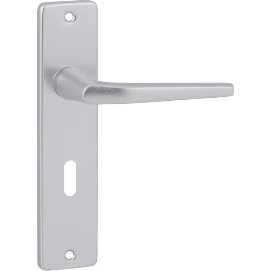 Karwei deurkruk set Daan recht schild sleutelgat 56 mm aluminium