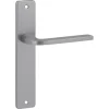 Karwei deurkruk set Enzo recht blind schild RVS look aluminium