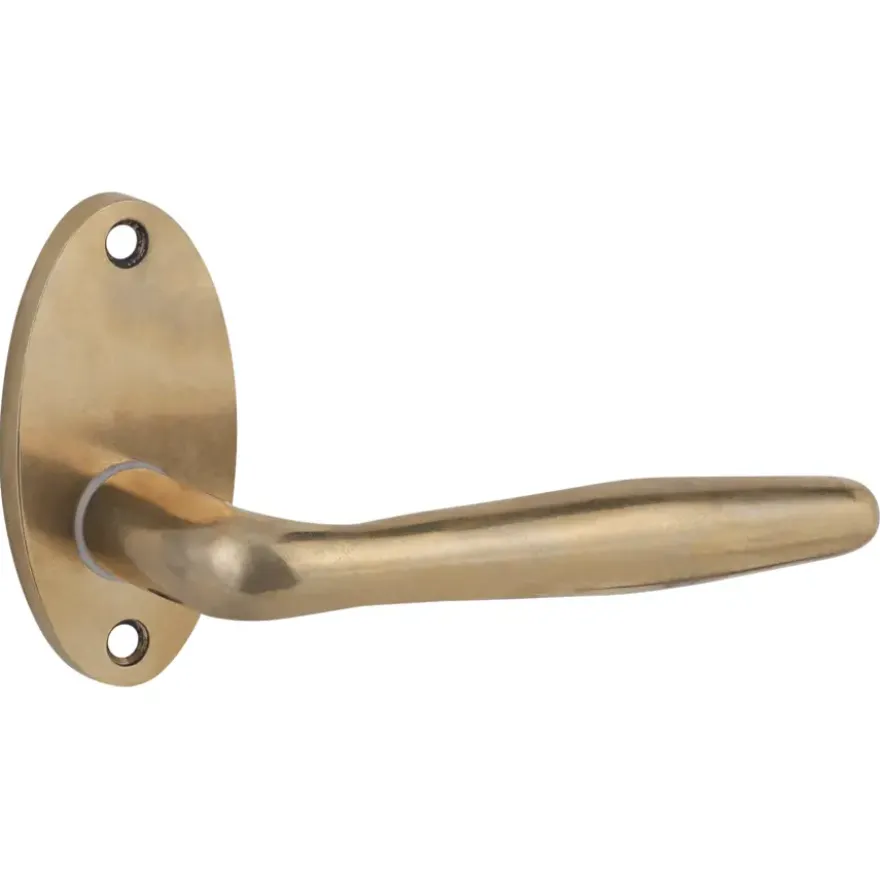Karwei deurkruk set Eros ovaal rozet messing mat