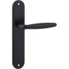 Karwei deurkruk set Eros ovaal blind schild zwart aluminium