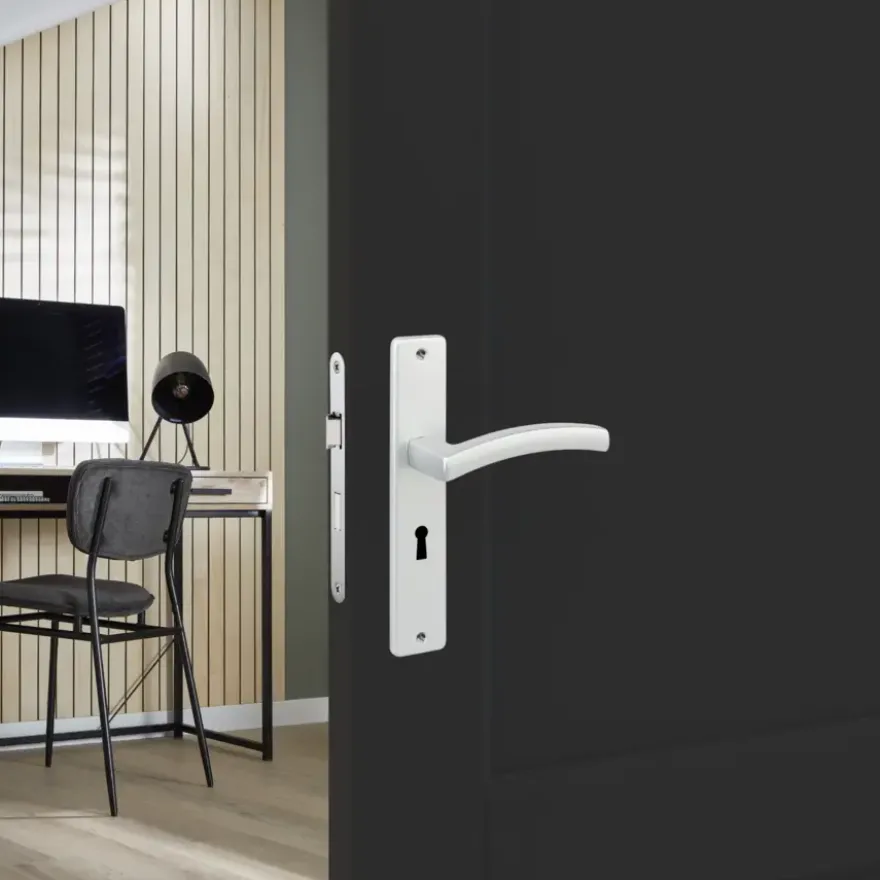 KARWEI deurkrukset France langschild sleutel 56mm ANOX (mat aluminium)
