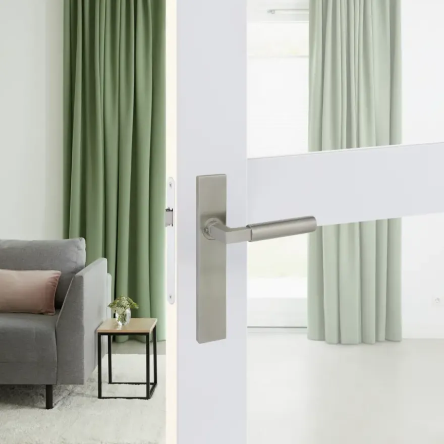 Karwei deurkruk set Fulham recht blind schild RVS