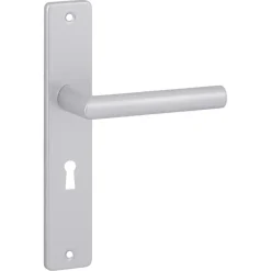 Karwei deurkruk set Greece recht schild sleutelgat 56 mm ANOX aluminium mat