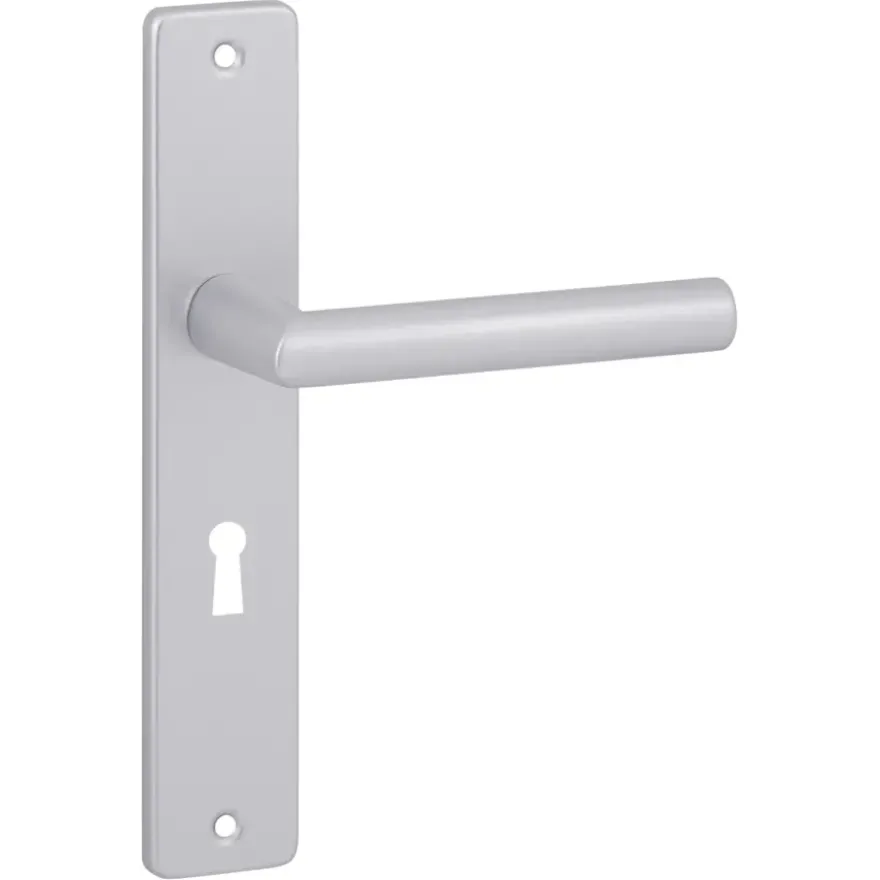 Karwei deurkruk set Greece recht schild sleutelgat 56 mm ANOX aluminium mat