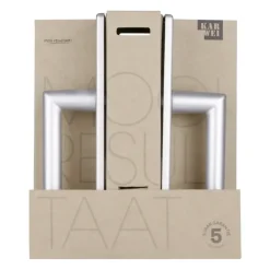 Karwei deurkruk set Greece recht schild sleutelgat 56 mm ANOX aluminium mat