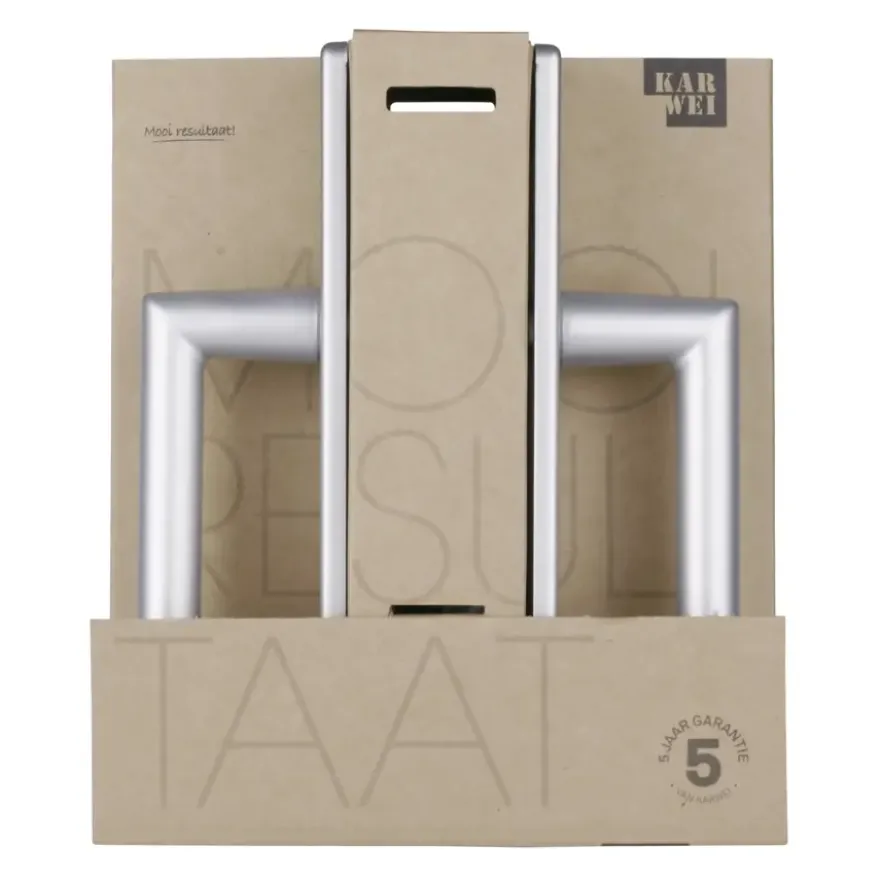 Karwei deurkruk set Greece recht blind schild ANOX aluminium mat