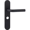 Karwei deurkruk set Henry ovaal schild vrij-bezet sluiting 63/8 mm zwart RVS