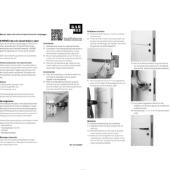 Karwei deurkruk set Henry rond rozet klein zwart RVS