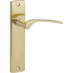 Karwei deurkruk set Jose recht blind schild messing glans