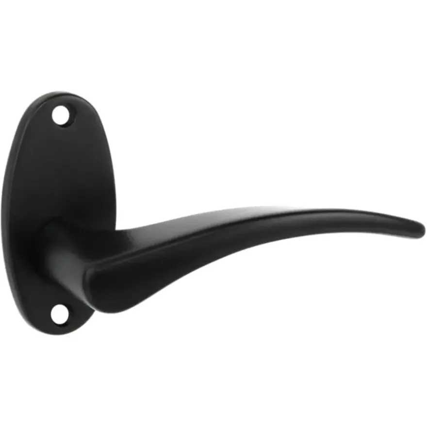 Karwei deurkruk set Jules patent schild zwart aluminium