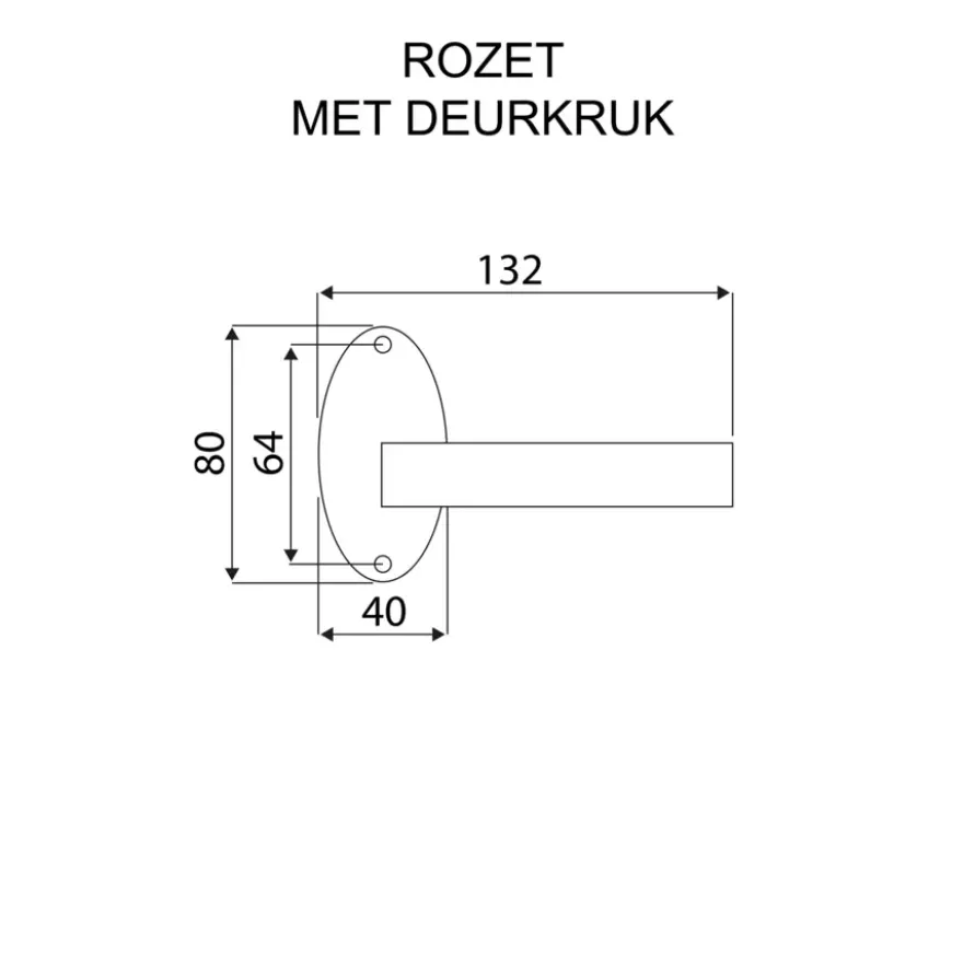 Karwei deurkruk set Jules patent schild zwart aluminium
