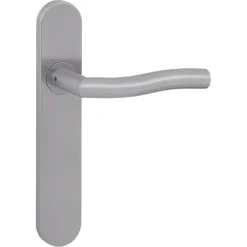 Karwei deurkruk set Kevin ovaal blind schild RVS