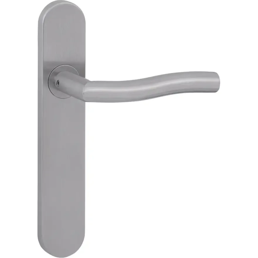 Karwei deurkruk set Kevin ovaal blind schild RVS